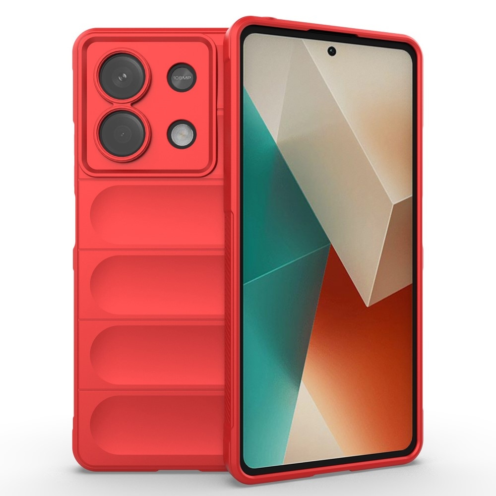 Rugg odolný gélový obal na Xiaomi Redmi Note 13 5G - červený