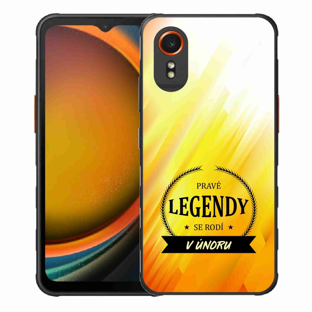 Gélový kryt mmCase na Samsung Galaxy Xcover 7 - legendy vo februári žlté pozadie