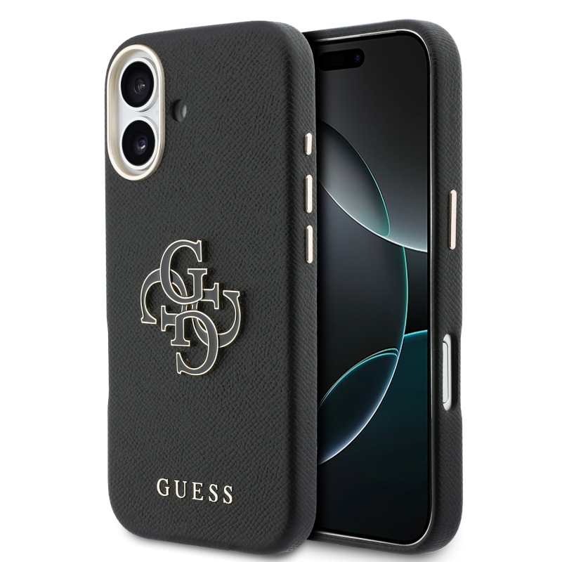 Zadný kryt s logom Guess PU Resin pre iPhone 17 Black