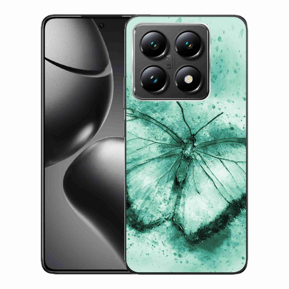 Gélový obal mmCase na Xiaomi 14T - zelený motýľ
