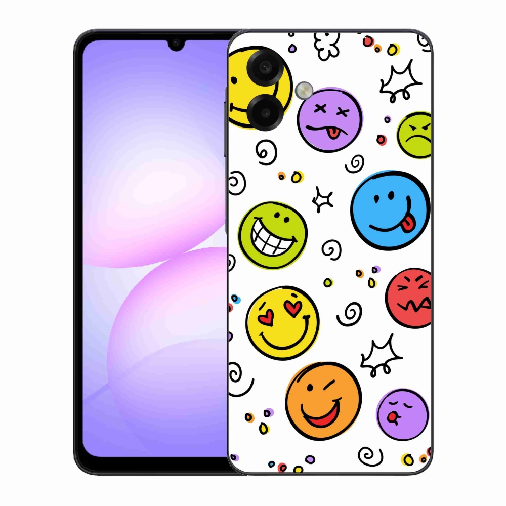 Gélový kryt mmCase na Samsung Galaxy A07 4G - smajlíci