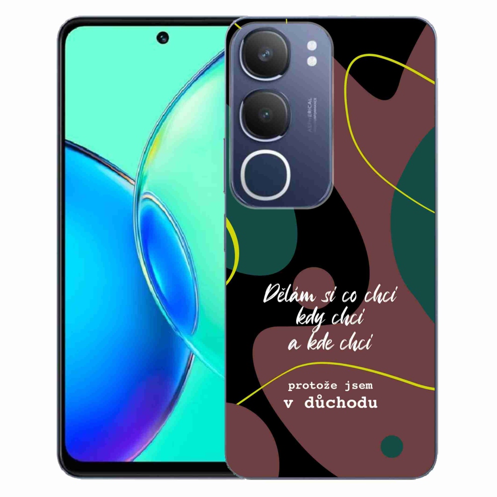 Gélový kryt mmCase na Vivo Y19s - vtipný text 10 čierne pozadie