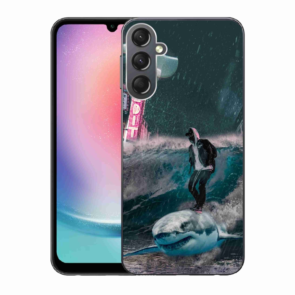 Gélový kryt mmCase na Samsung Galaxy A24 - žralok