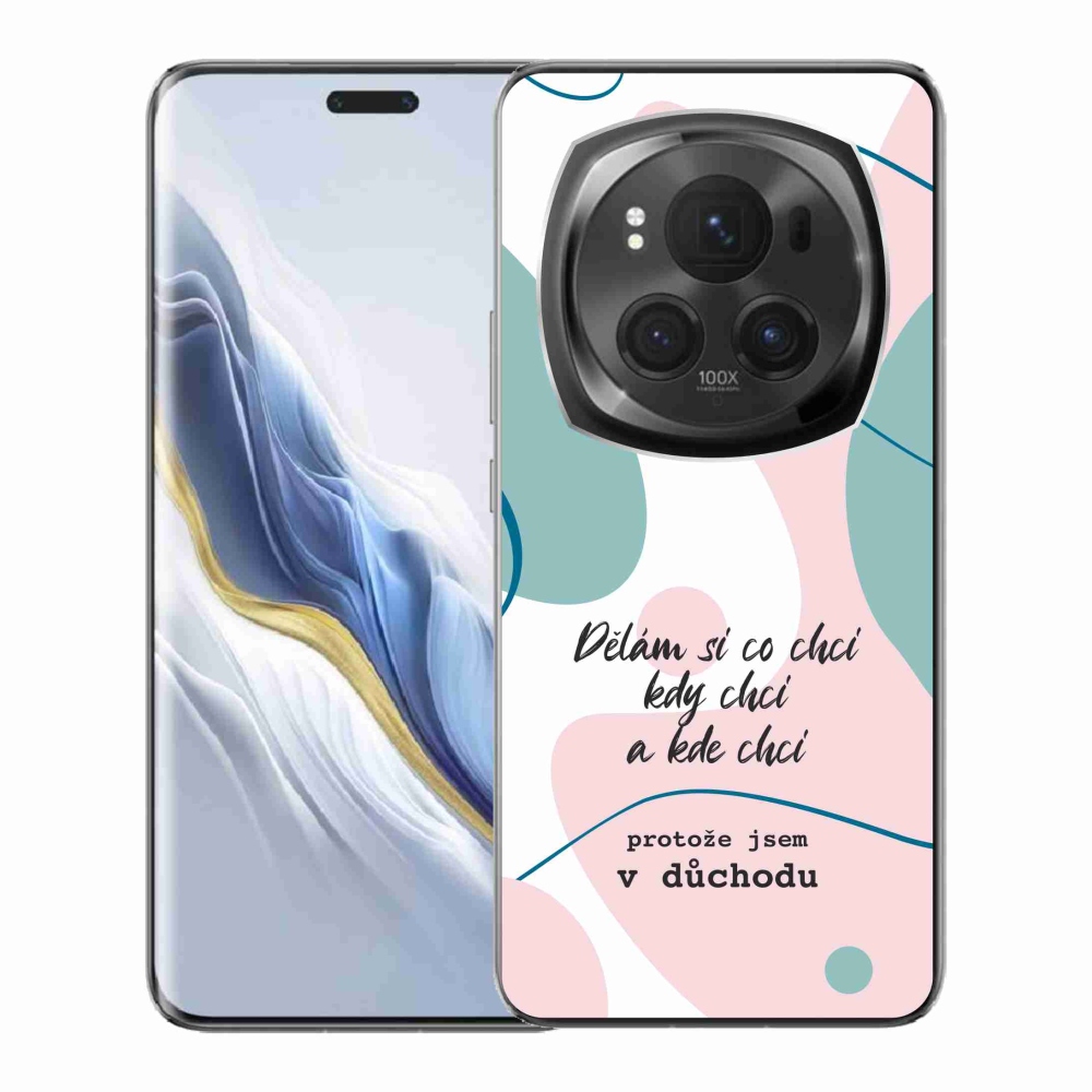 Gélový kryt mmCase na Honor Magic 6 Pro 5G - vtipný text 10 biele pozadie