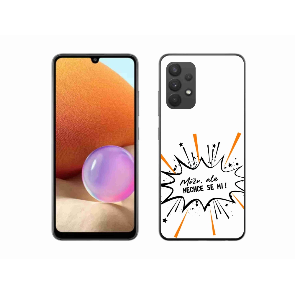 Gélový kryt mmCase na Samsung Galaxy A32 4G - vtipný text 11 biele pozadie