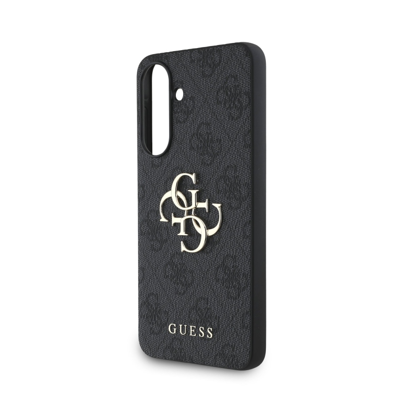 Guess PU 4G Metal Logo Zadný Kryt pre Samsung Galaxy A36 Grey