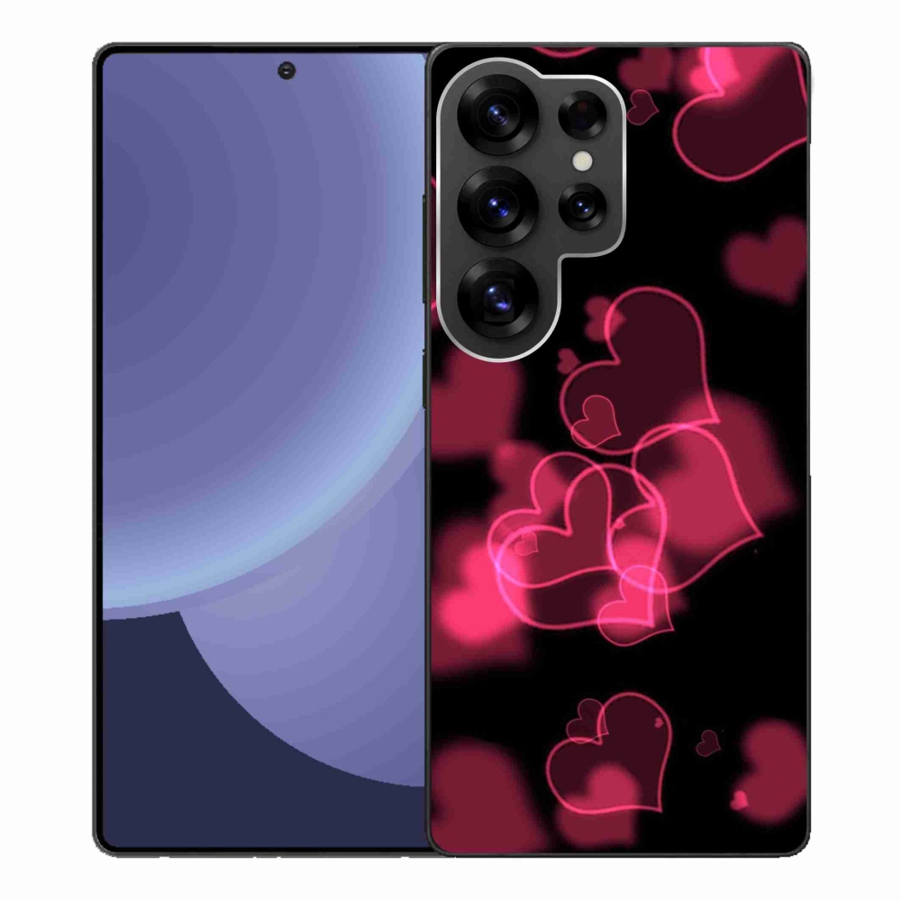 Gélový kryt mmCase na Samsung Galaxy S25 Ultra - červené srdiečka
