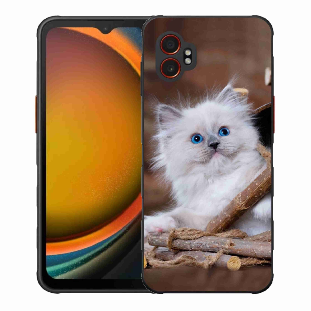 Gélový kryt mmCase na Samsung Galaxy Xcover 7 Pro - biele mačiatko