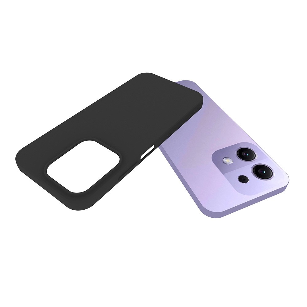 Matný gélový obal na Xiaomi Redmi 15C 4G (171mm)/Poco C85 4G (171mm) - čierny