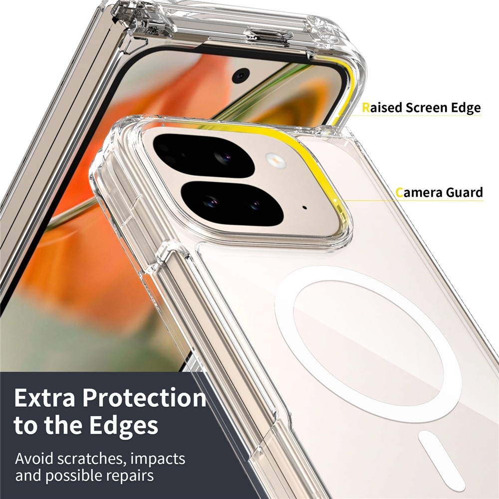 Acryle gélový obal s pevným chrbtom a MagSafe na Google Pixel 10 Pro Fold - priehľadný