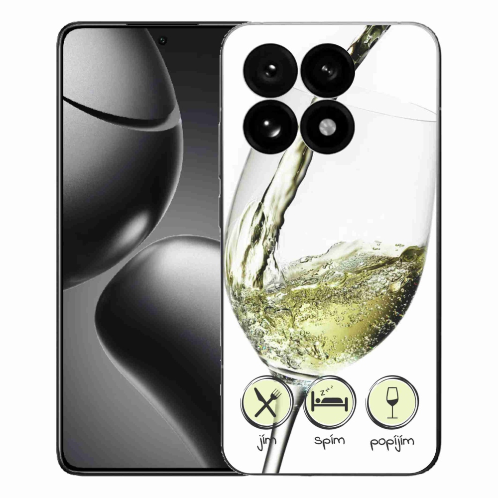 Gélový kryt mmCase na Xiaomi 15T - pohár vína bielej