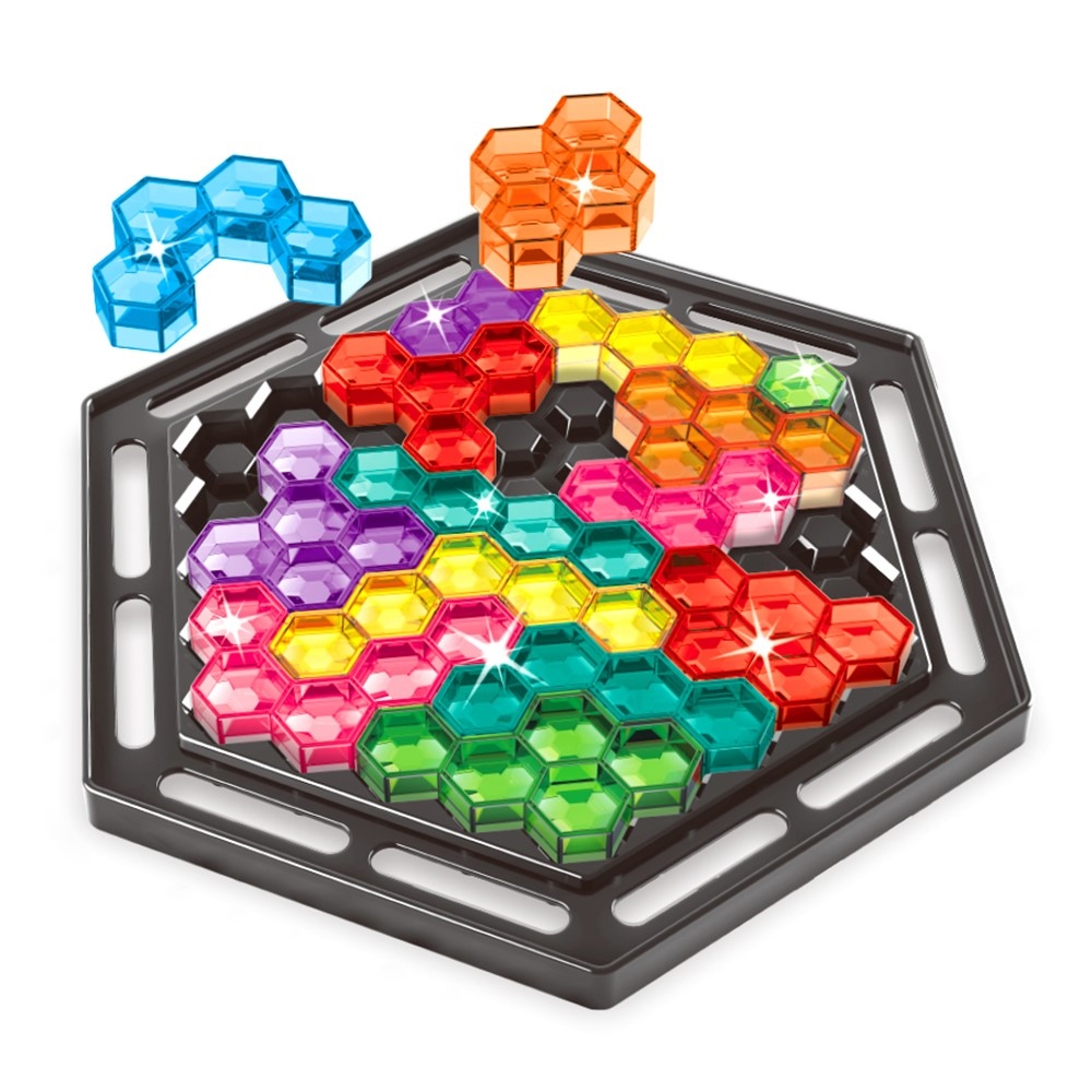Hexagonálna logická hra s farebnými žetónmi