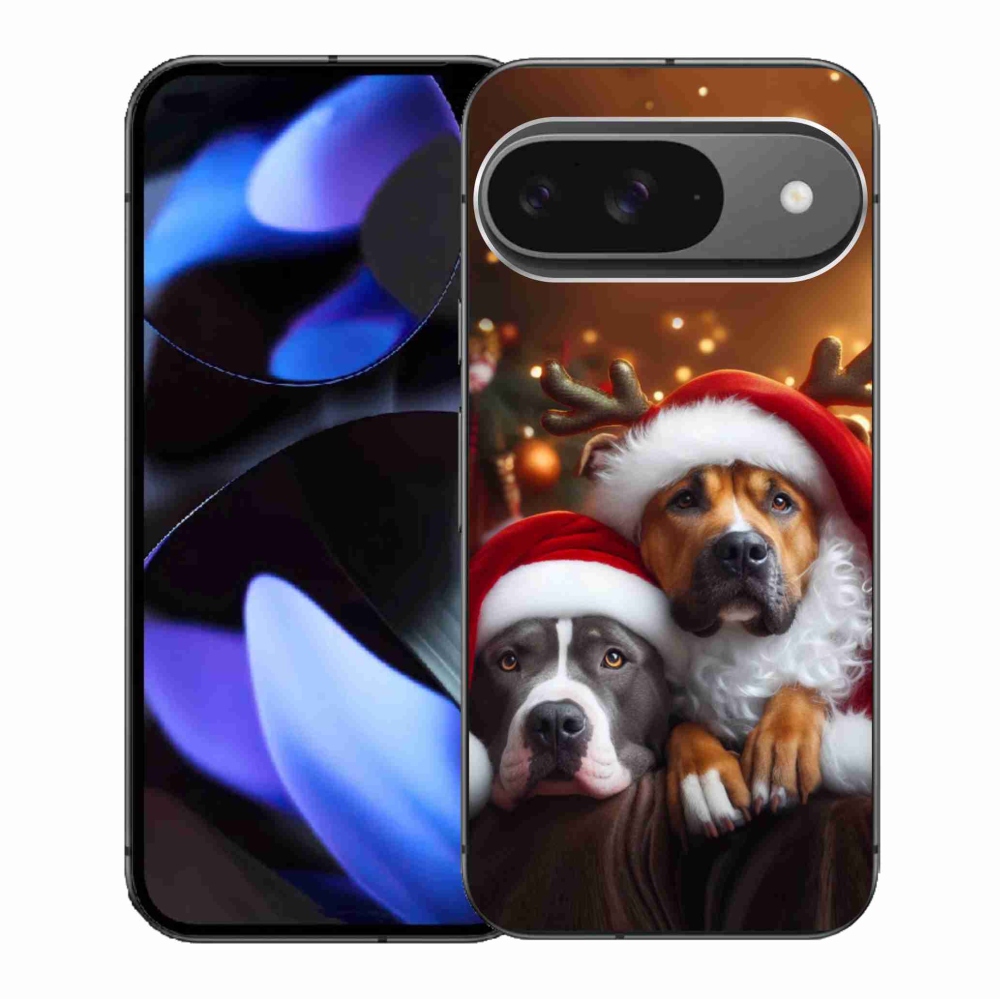Gélový kryt mmCase na Google Pixel 9/9 Pro - vianočné psy