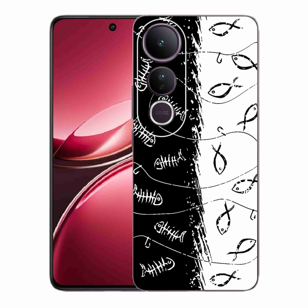 Gélový kryt mmCase na Vivo V50 Lite 4G/5G - kostry a rybky