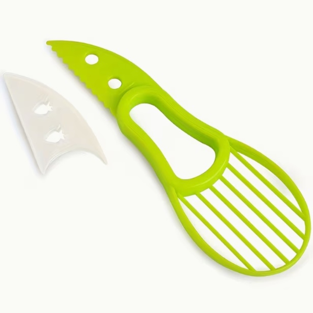 2v1 praktický krájač na avokádo pre rýchle a bezpečné krájanie - zelený