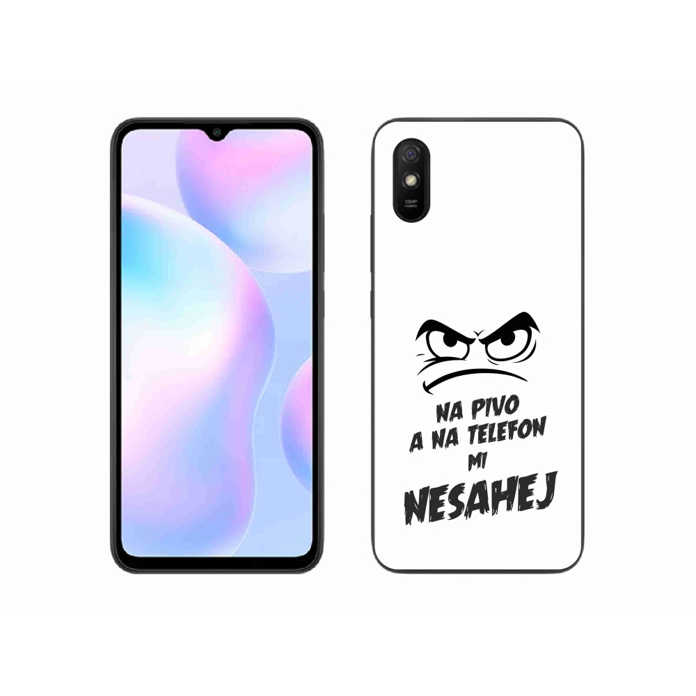 Gélový kryt mmCase na Xiaomi Redmi 9AT - pivný motív 2 biele pozadie