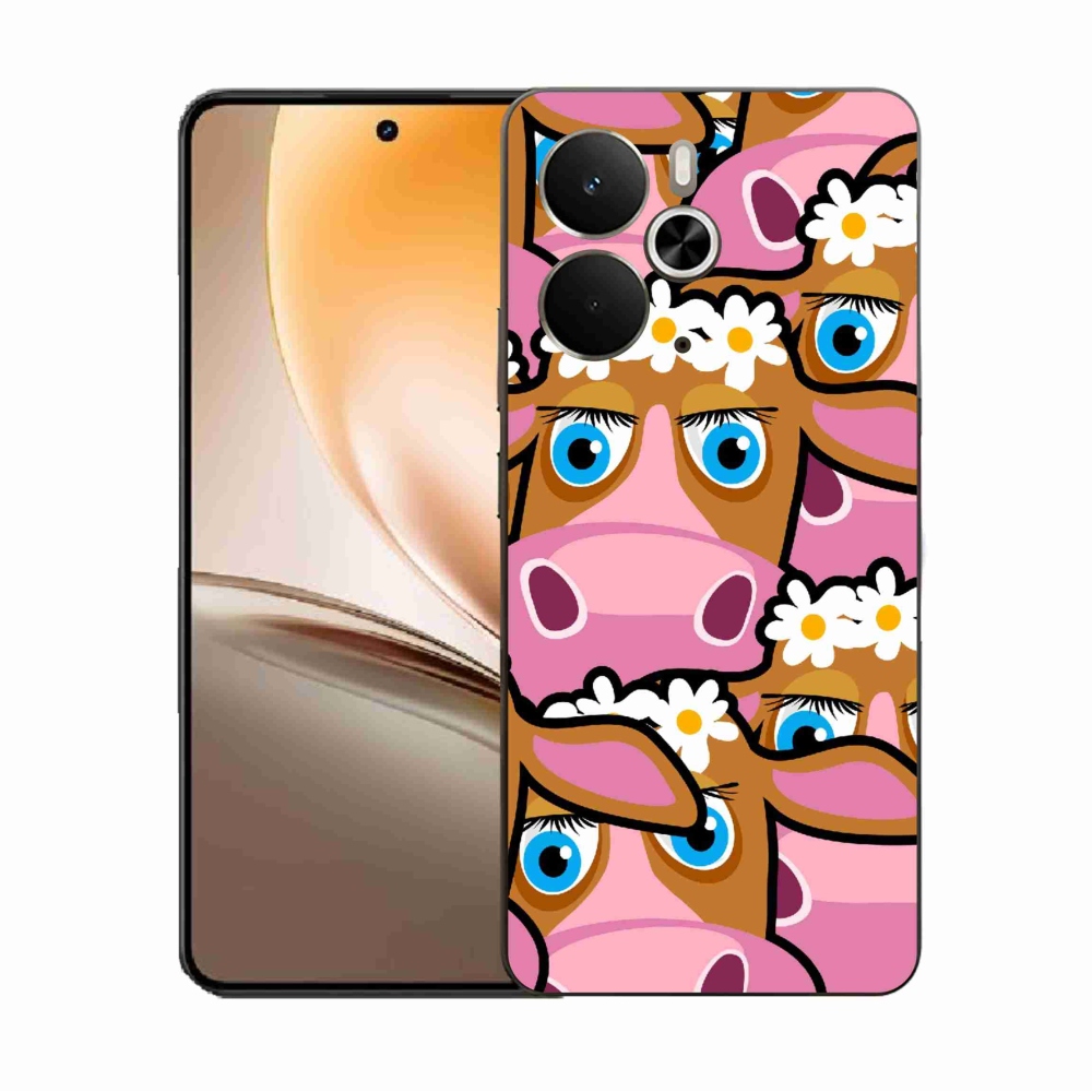 Gélový kryt mmCase na Realme 14 5G - kreslené kravičky