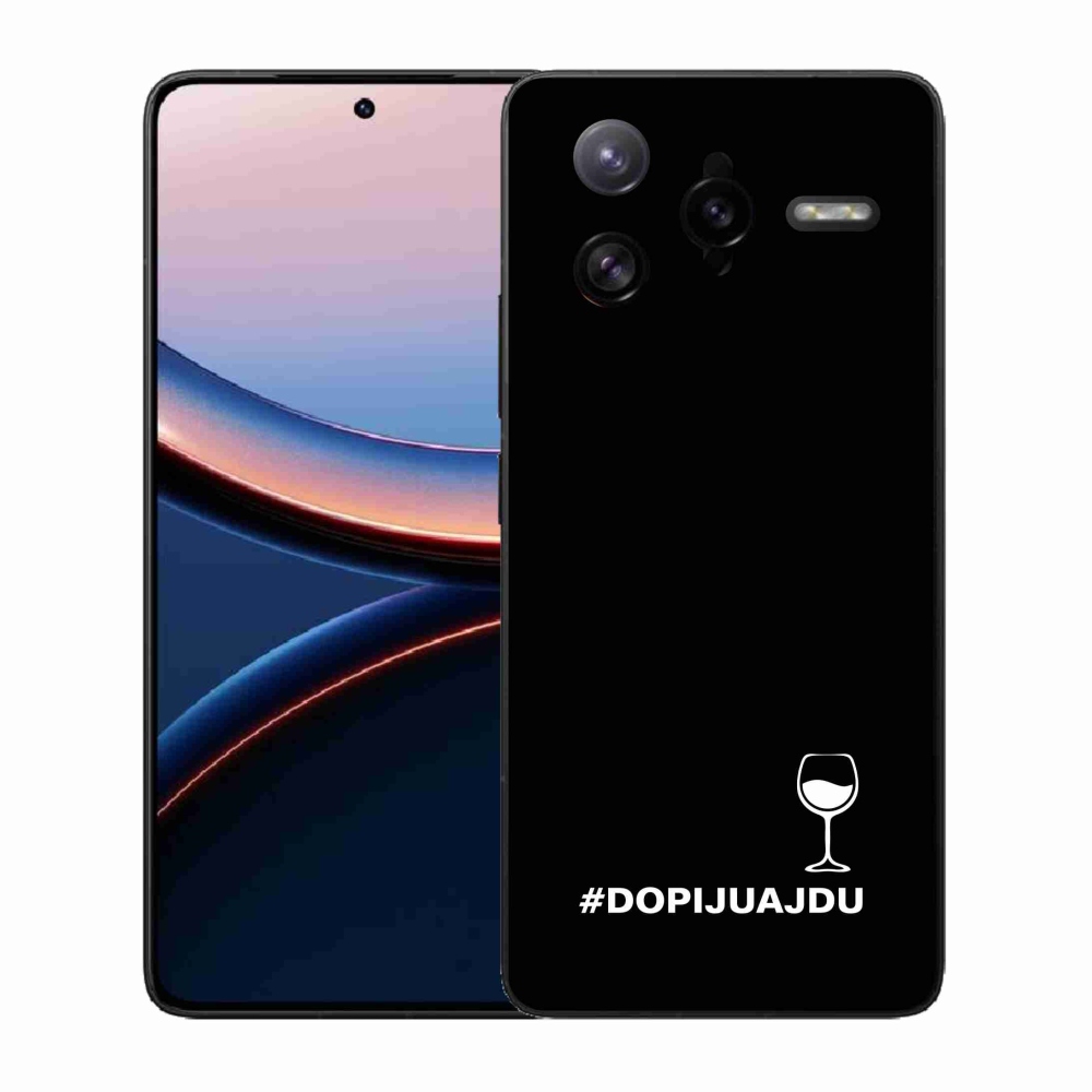 Gélový kryt mmCase na Xiaomi Poco F7 Ultra - vínny motív čierne pozadie