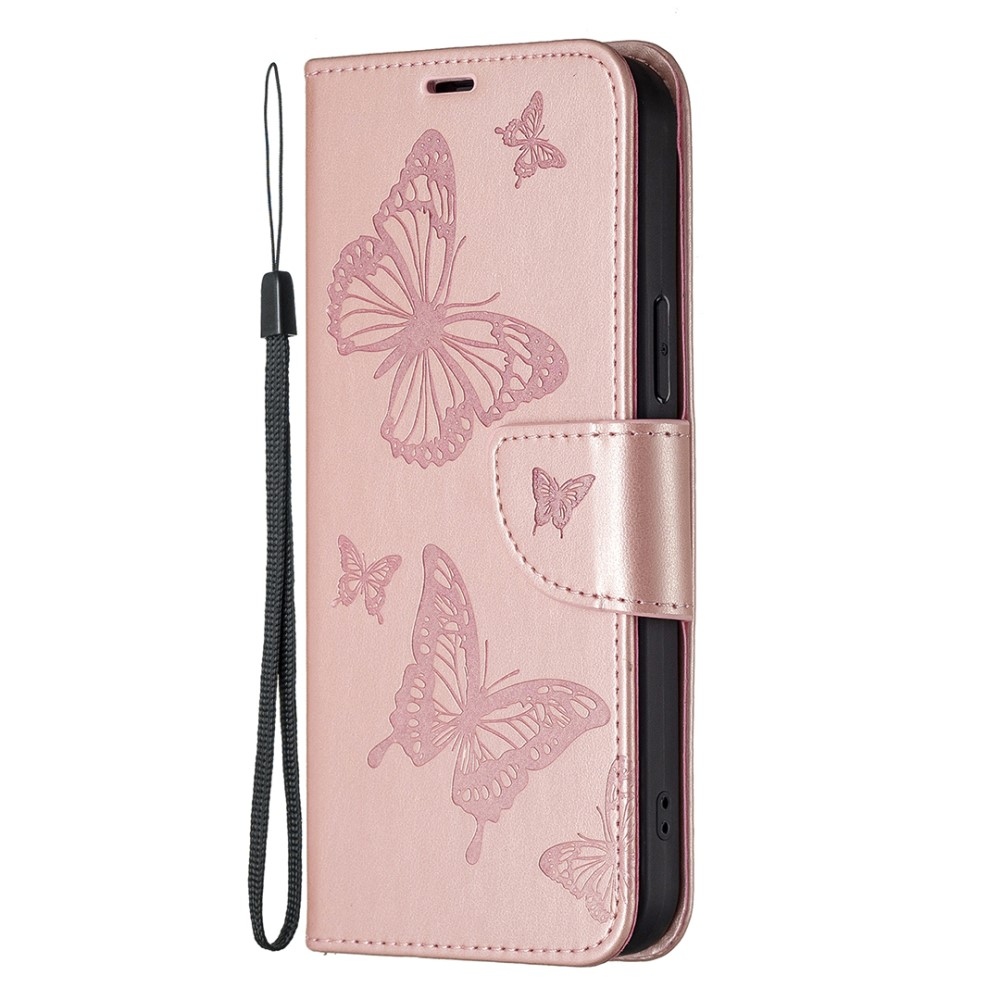 Butterfly knižkové púzdro na Samsung Galaxy S24 Ultra - ružovozlaté