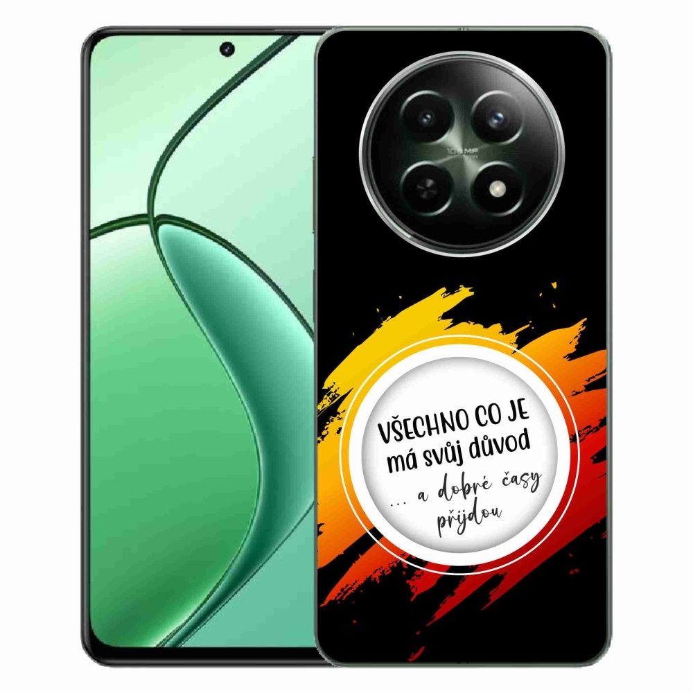 Gélový kryt mmCase na Realme 12 5G/12x 5G - citát 3 čierne pozadie