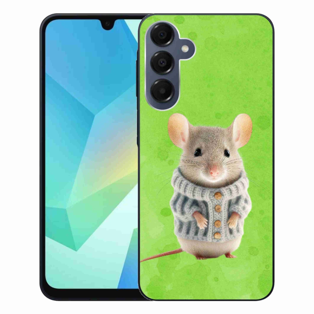 Gélový kryt mmCase na Samsung Galaxy A16 4G/5G - myška vo svetri