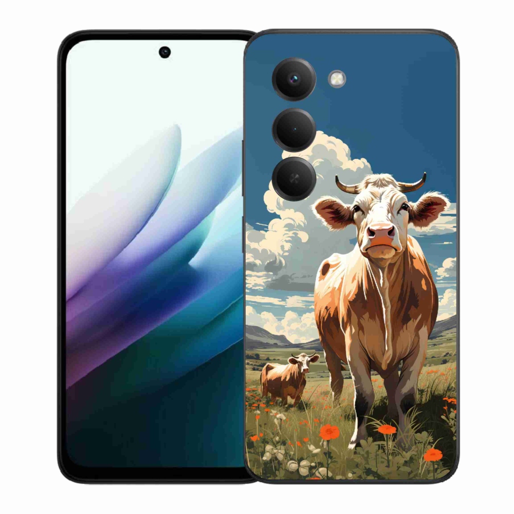 Gélový kryt mmCase na Xiaomi Redmi 15 4G/5G (171mm) - kravy na lúke