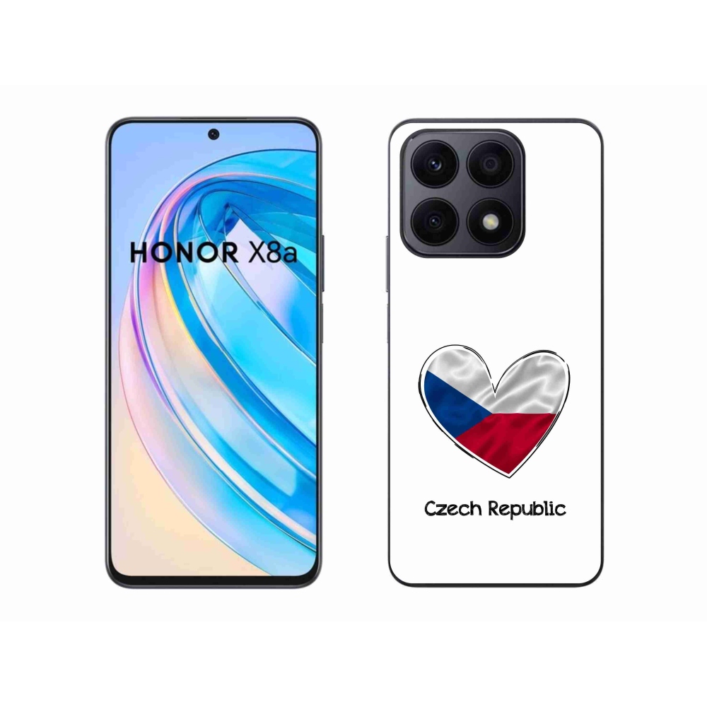Gélový kryt mmCase na Honor X8a - vlajka srdca biele pozadie