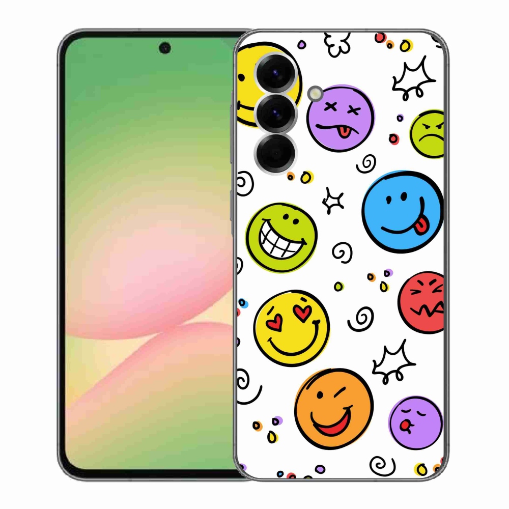 Gélový kryt mmCase na Samsung Galaxy A56 5G - smajlíci