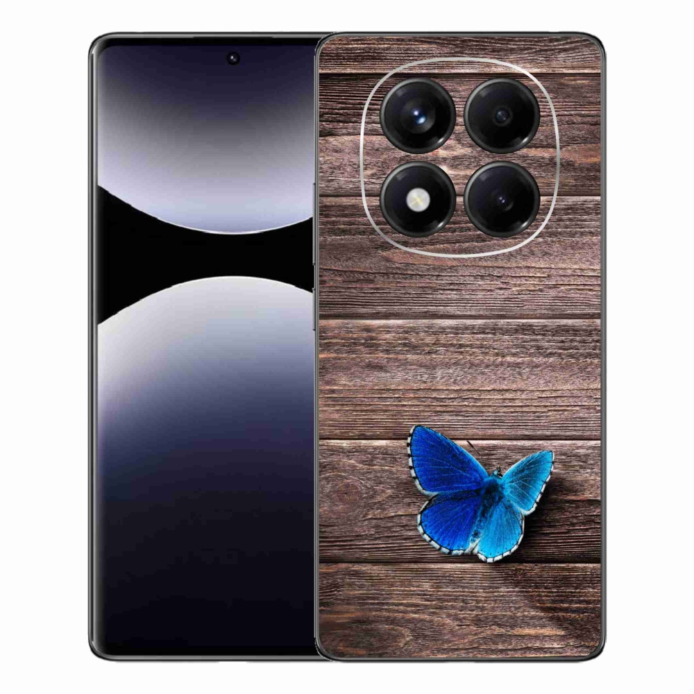 Gélový kryt mmCase na Xiaomi Redmi Note 14 Pro - modrý motýľ 1
