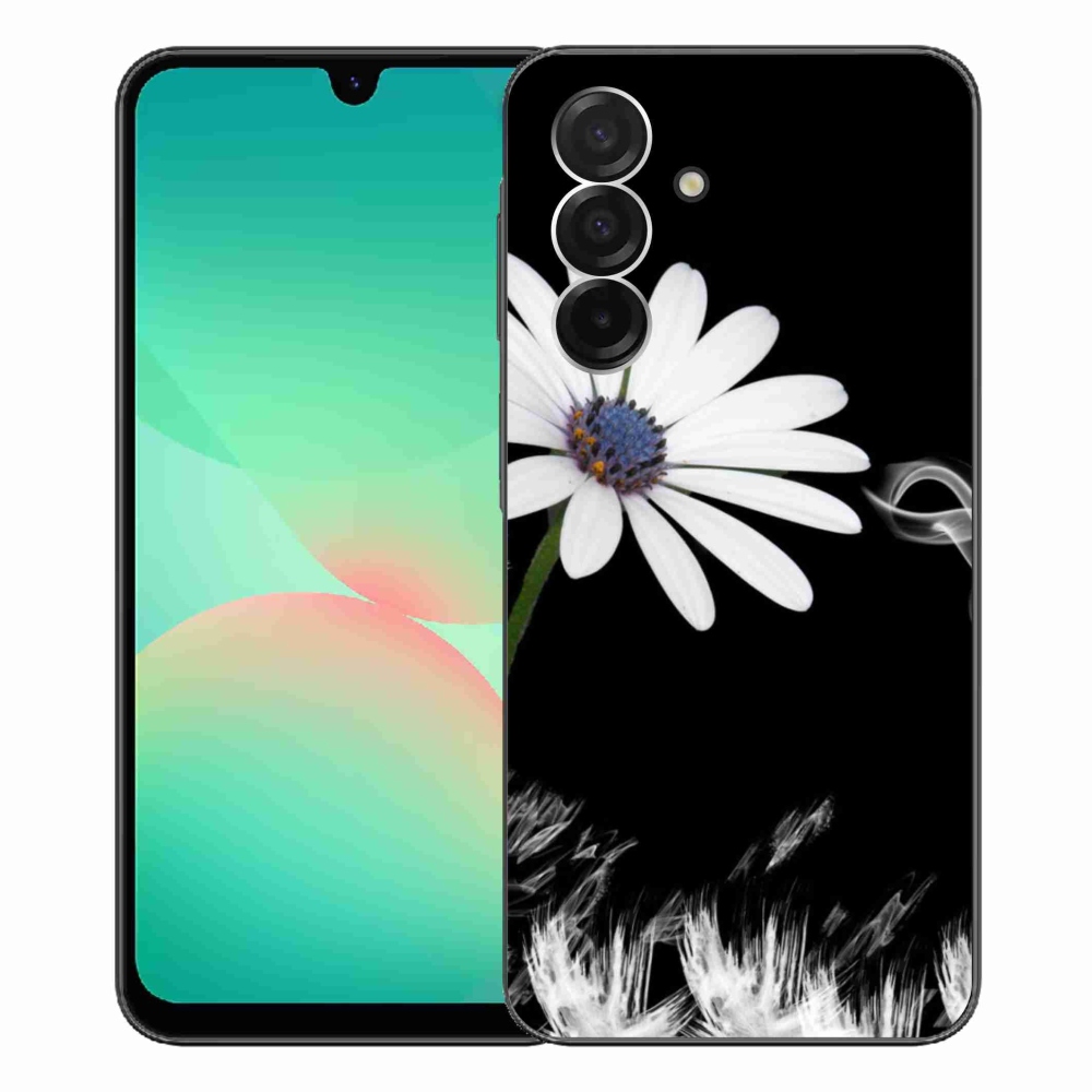 Gélový kryt mmCase na Samsung Galaxy A26 5G - biela kvetina