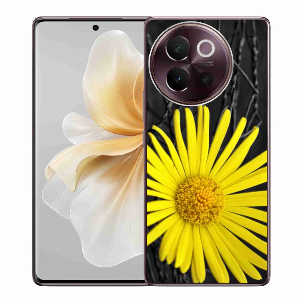 Gélový kryt mmCase na Vivo V40 Lite 5G - žltý kvet