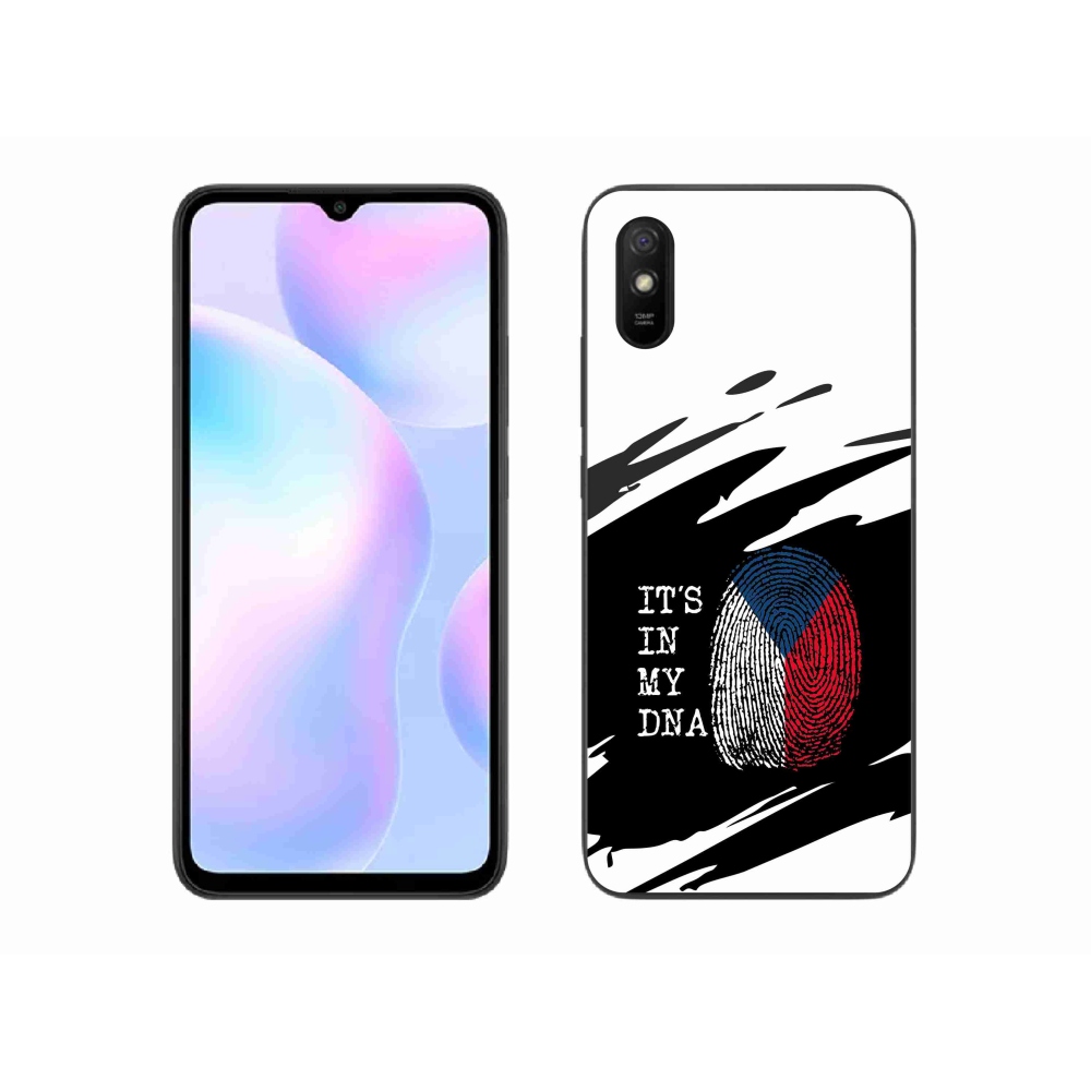 Gélový kryt mmCase na Xiaomi Redmi 9A - vlajka odtlačok prsta čiernobiele pozadie
