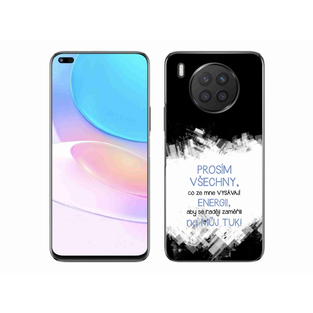 Gélový kryt mmCase na Honor 50 Lite - vtipný text 1 modrý