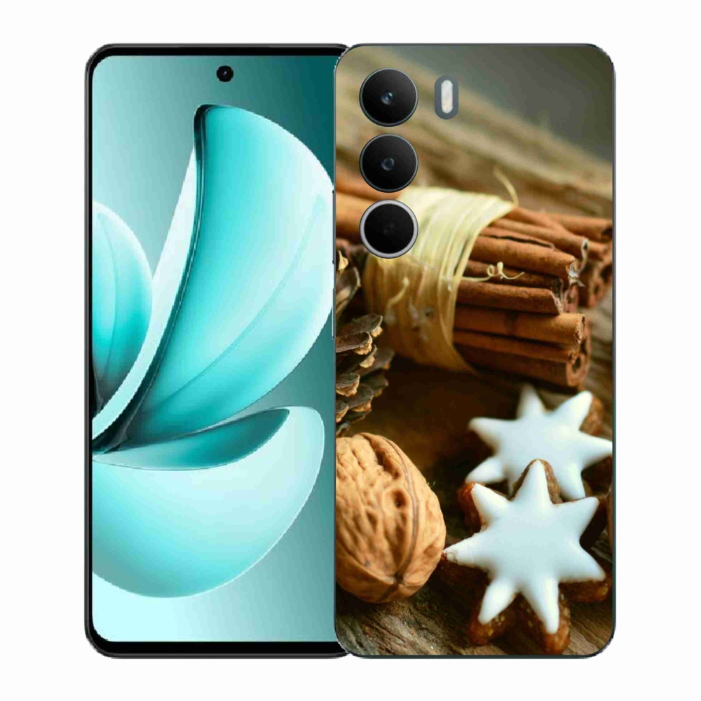 Gélový kryt mmCase na Realme C71 - škorica a perníčky