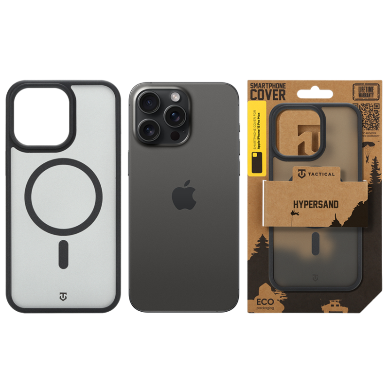 Tactical MagForce Hypersand puzdro pre Apple iPhone 15 Pro Max Asphalt