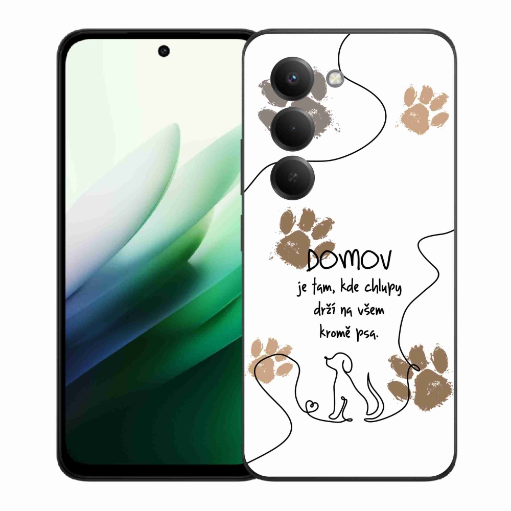 Gélový kryt mmCase na Xiaomi Redmi 15 5G (169mm) - psí motív biele pozadie