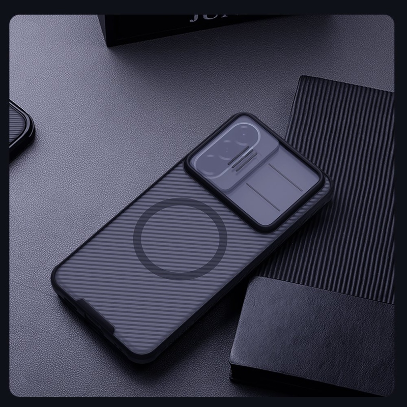 Nillkin CamShield PRO Magnetický zadný kryt pre Samsung Galaxy A57 Transparent Black