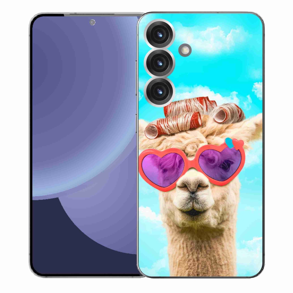 Gélový kryt mmCase na Samsung Galaxy S25+ - lama s okuliarmi