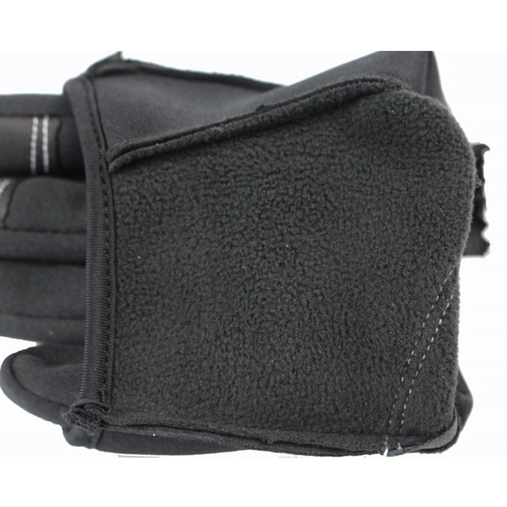 Outdoorové vetruodolné dotykové rukavice v čiernej farbe - veľkosť M