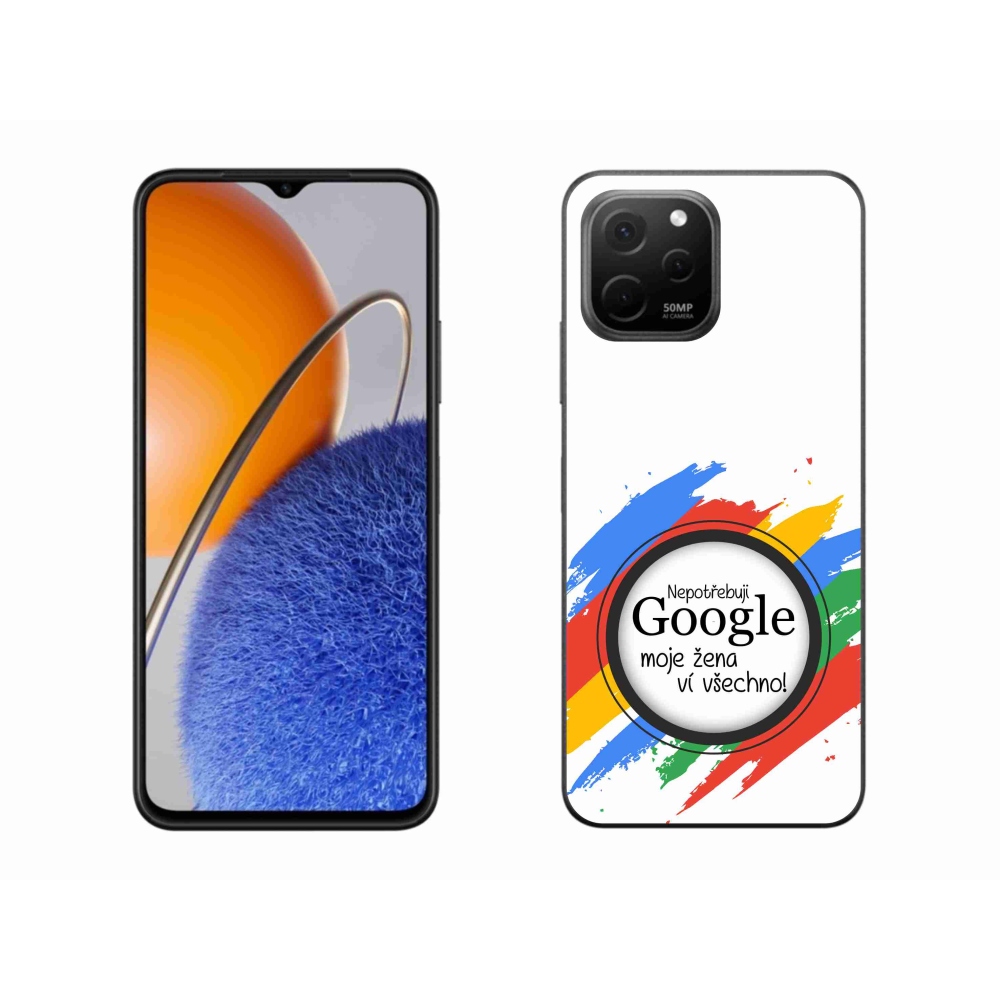 Gélový kryt mmCase na Huawei Nova Y61 - žena vie všetko biele pozadie