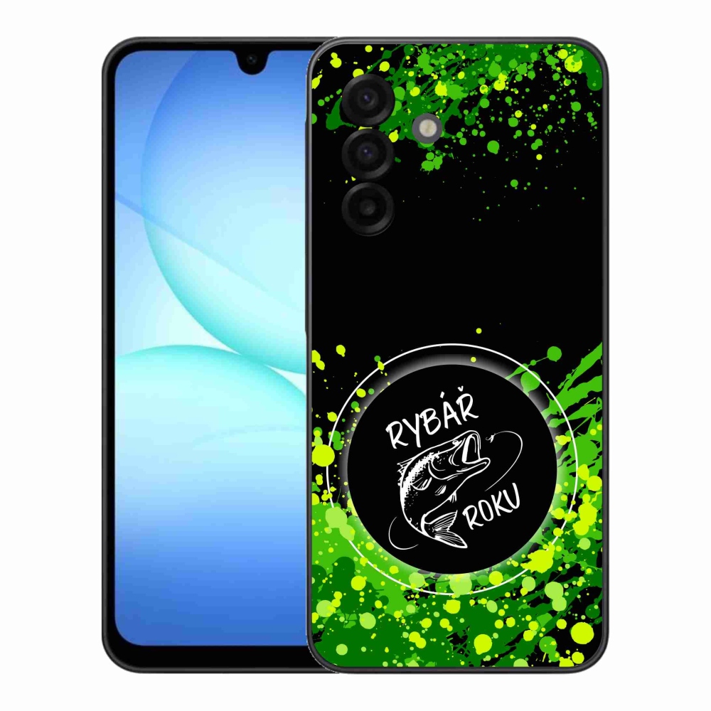 Gélový kryt mmCase na Samsung Galaxy A17 5G - rybár roka čierne pozadie