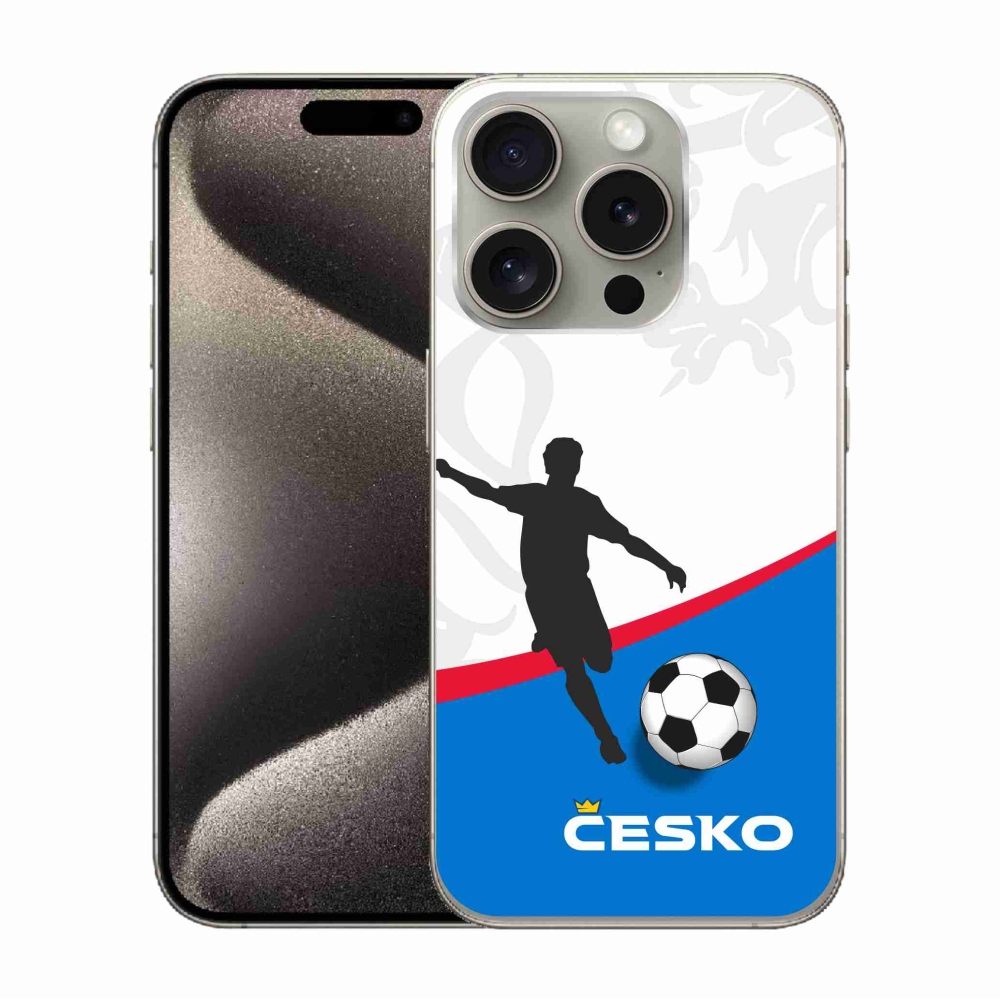 Gélový kryt mmCase na iPhone 15 Pro - futbal Česko 1