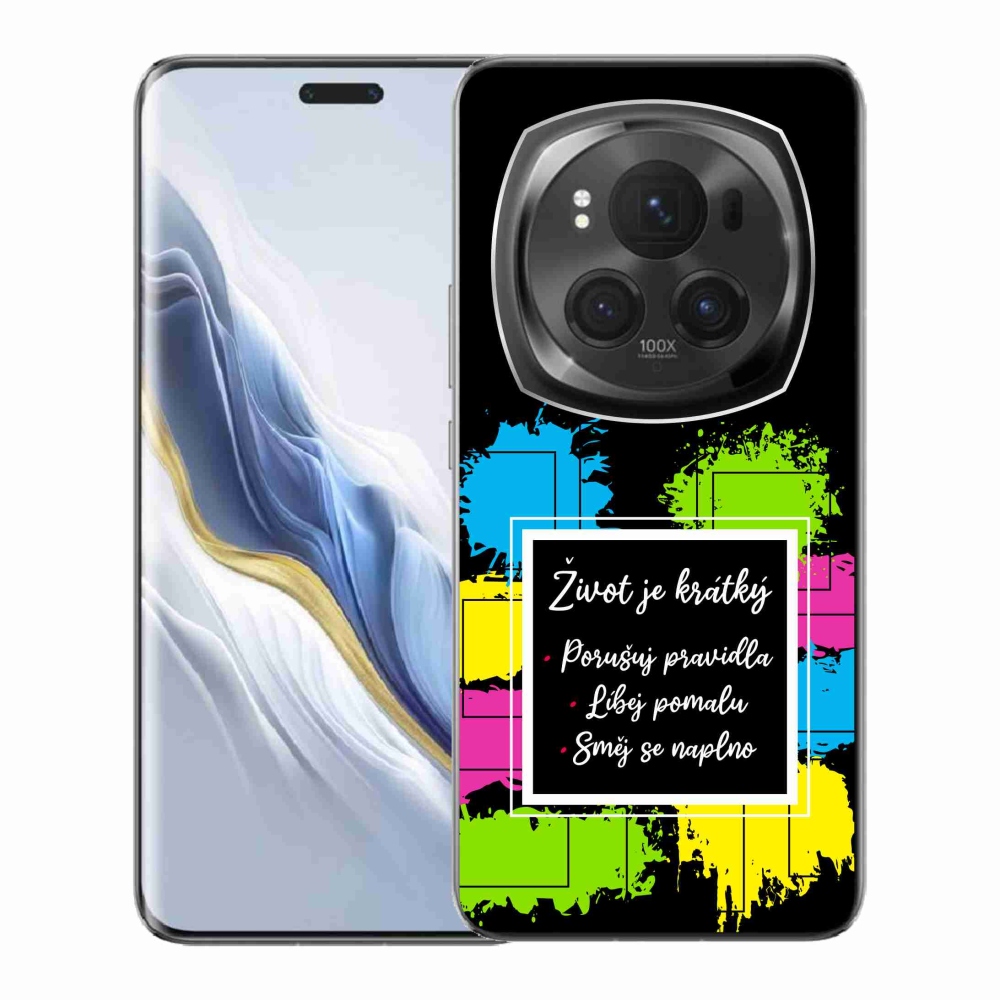 Gélový kryt mmCase na Honor Magic 6 Pro 5G - citát 5 čierne pozadie