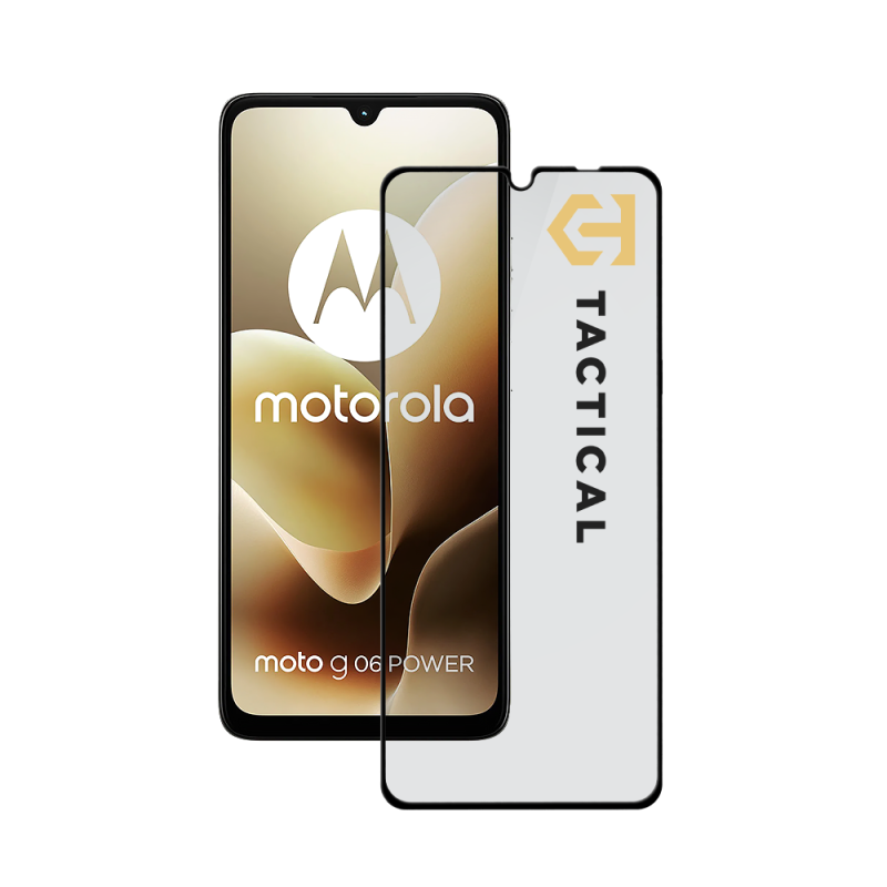 Taktický sklenený štít 5D sklo pre Motorola Moto G06/G06 Power Black