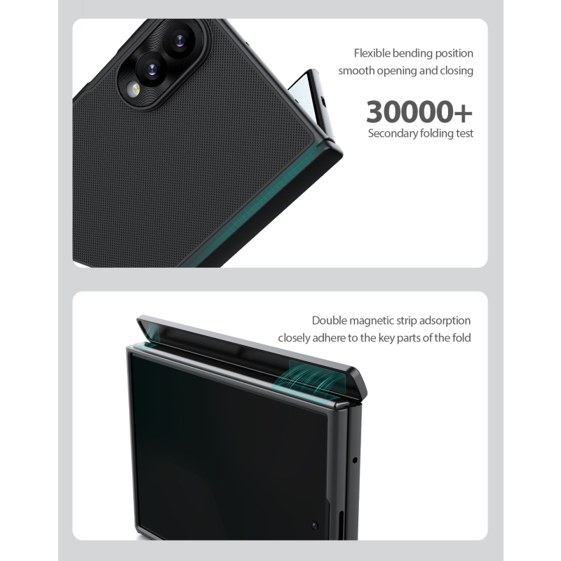 Nillkin Super Frosted FOLD Magnetic zadný kryt pre Samsung Galaxy Z Fold 8, čierny