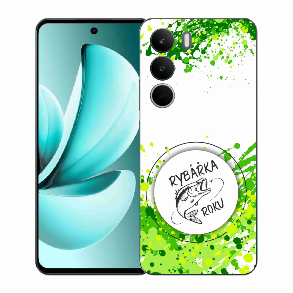 Gélový kryt mmCase na Realme C71 - rybárka roku biele pozadie