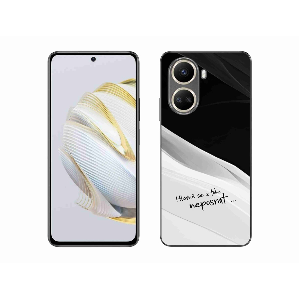 Gélový kryt mmCase na Huawei Nova 10 SE - vtipný text 13 bieločierne pozadie