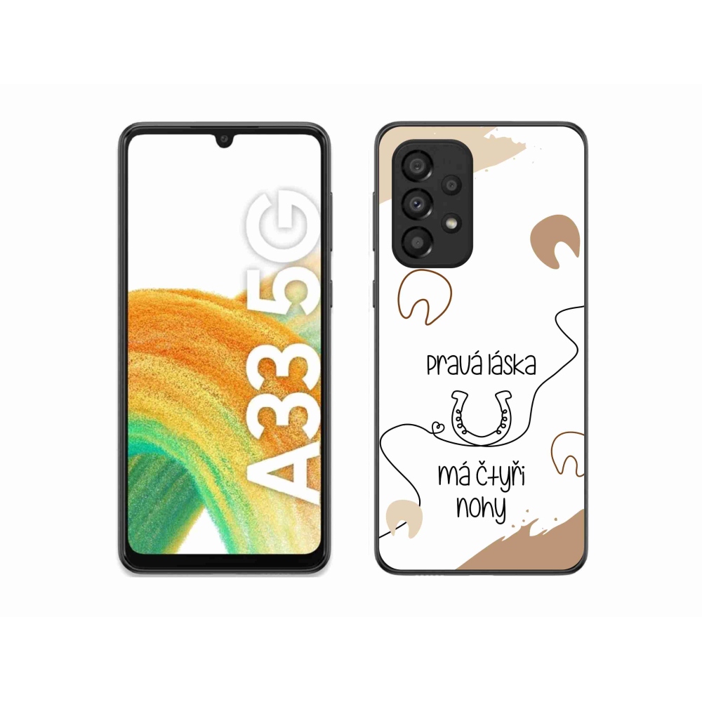 Gélový kryt mmCase na Samsung Galaxy A33 5G - konský motív biele pozadie