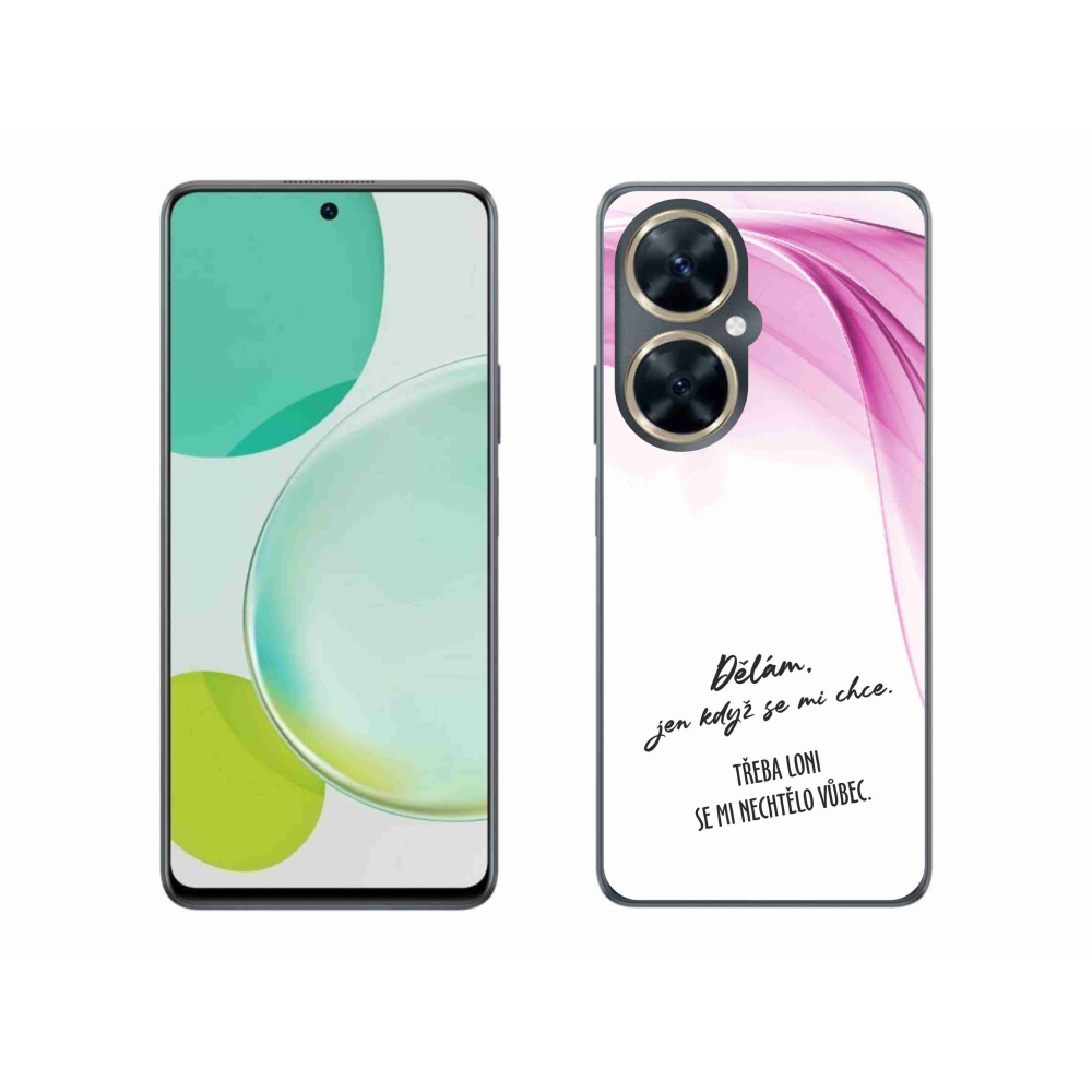 Gélový kryt mmCase na Huawei Nova 11i - vtipný text 12 biele pozadie