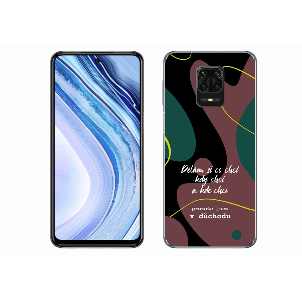 Gélový kryt mmCase na Xiaomi Redmi Note 9 Pro - vtipný text 10 čierne pozadie